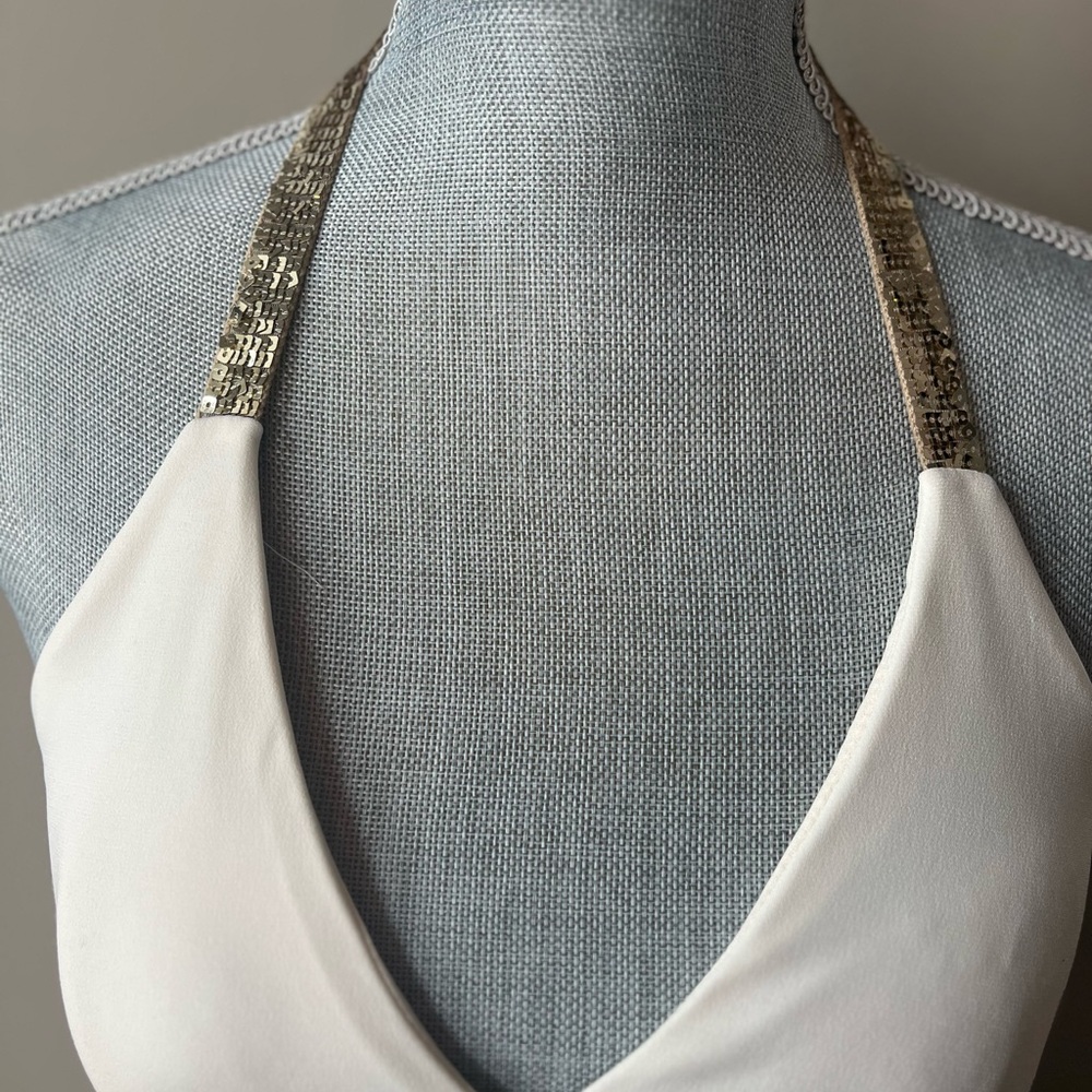 Ruby Rox Winter-White Backless Halter Dress - Picture 2 of 6